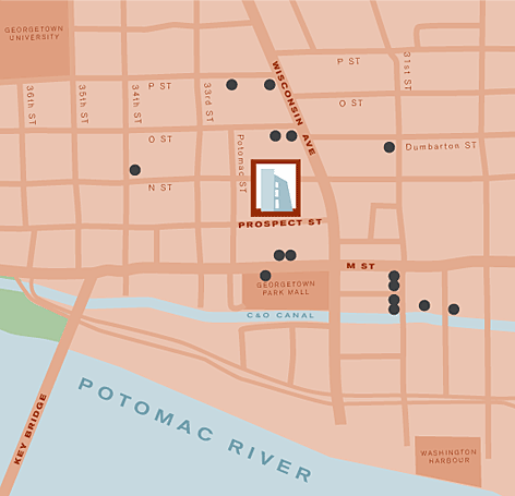 Georgetown Map of Art Galleries