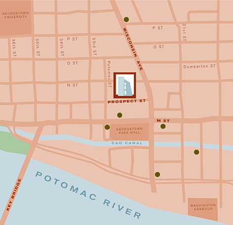 Georgetown Map of Coffee Shops