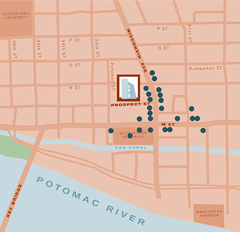 Georgetown Map of Shopping